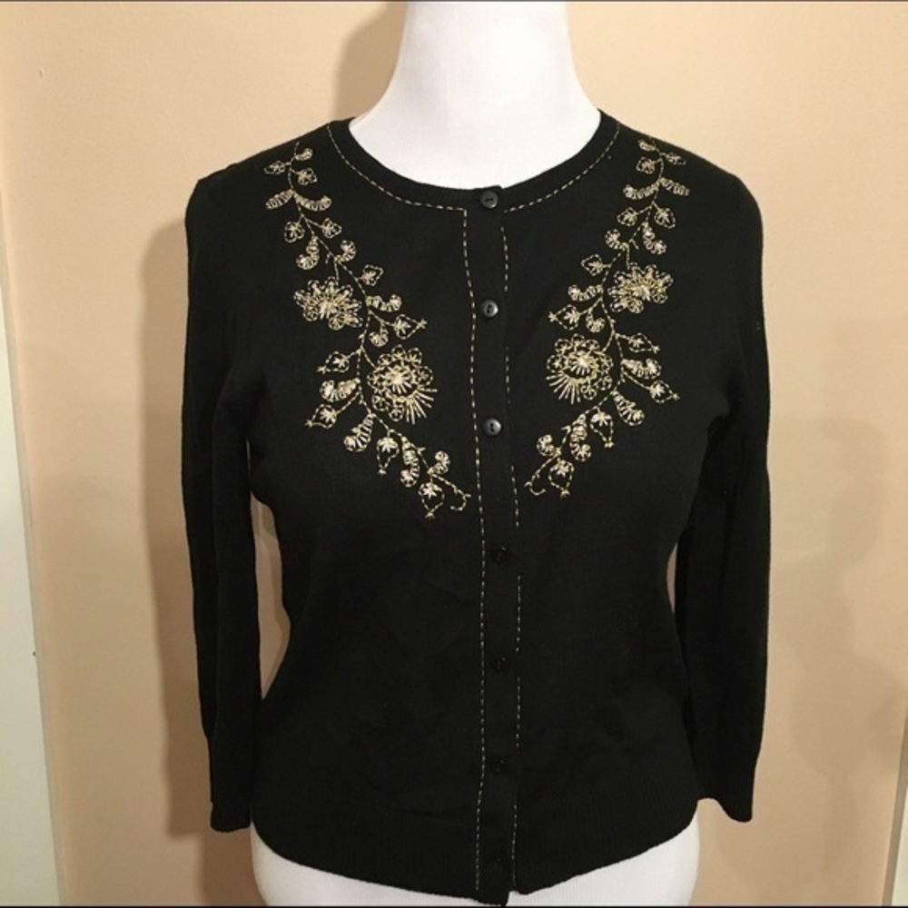 NWOT Loft embroided cardigan